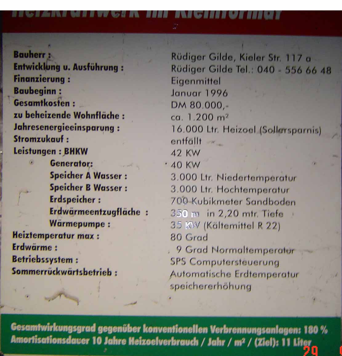 BHKW-Schild